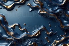 Blue & Gold Artistic Graphic Textures Designs