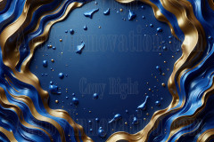 Blue & Gold Artistic Graphic Textures Designs