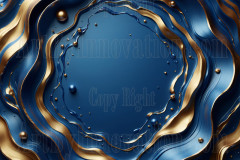 Blue & Gold Artistic Graphic Textures Designs