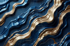 Blue & Gold Artistic Graphic Textures Designs