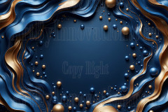 Blue & Gold Artistic Graphic Textures Designs