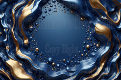 Blue & Gold Artistic Graphic Textures Designs