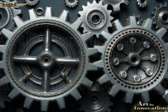 Colorful Gears Artistic Graphic Textures Designs