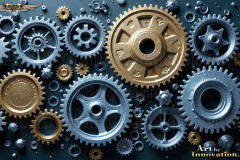 Colorful Gears Artistic Graphic Textures Designs