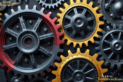 Colorful Gears Artistic Graphic Textures Designs