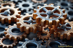 Colorful Gears Artistic Graphic Textures Designs