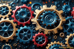 Colorful Gears Artistic Graphic Textures Designs
