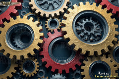 Colorful Gears Artistic Graphic Textures Designs