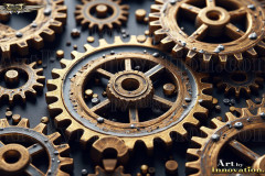 Colorful Gears Artistic Graphic Textures Designs