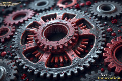 Colorful Gears Artistic Graphic Textures Designs