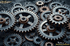 Colorful Gears Artistic Graphic Textures Designs