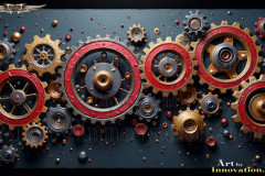 Colorful Gears Artistic Graphic Textures Designs