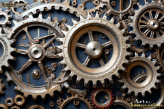 Colorful Gears Artistic Graphic Textures Designs