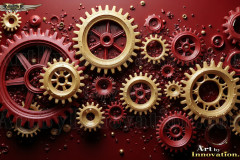 Colorful Gears Artistic Graphic Textures Designs