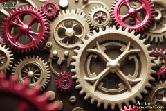 Colorful Gears Artistic Graphic Textures Designs