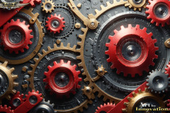 Colorful Gears Artistic Graphic Textures Designs