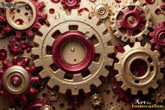 Colorful Gears Artistic Graphic Textures Designs