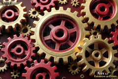 Colorful Gears Artistic Graphic Textures Designs