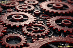 Colorful Gears Artistic Graphic Textures Designs