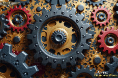 Colorful Gears Artistic Graphic Textures Designs