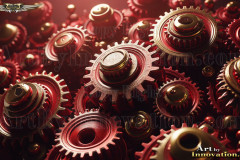 Colorful Gears Artistic Graphic Textures Designs