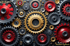 Colorful Gears Artistic Graphic Textures Designs