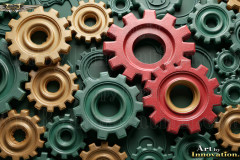 Colorful Gears Artistic Graphic Textures Designs