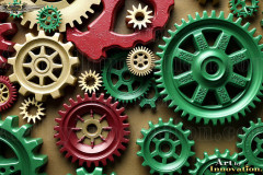 Colorful Gears Artistic Graphic Textures Designs