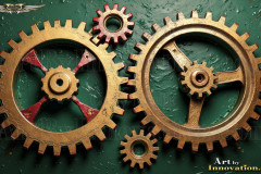 Colorful Gears Artistic Graphic Textures Designs