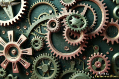 Colorful Gears Artistic Graphic Textures Designs