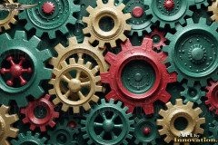 Colorful Gears Artistic Graphic Textures Designs