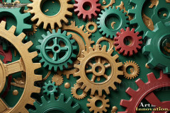 Colorful Gears Artistic Graphic Textures Designs