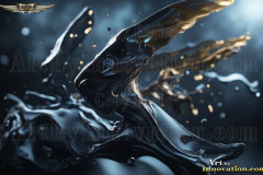 Dark Fluids in Motion Artistic Graphic Textures Designs