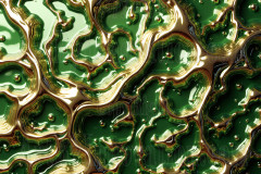 Green & Gold Artistic Graphic Textures Designs
