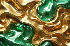 Green & Gold Artistic Graphic Textures Designs