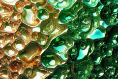 Green & Gold Artistic Graphic Textures Designs