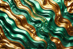 Green & Gold Artistic Graphic Textures Designs