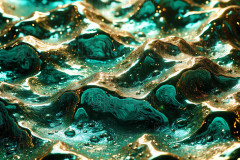 Green & Gold Artistic Graphic Textures Designs