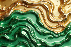 Green & Gold Artistic Graphic Textures Designs