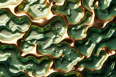 Green & Gold Artistic Graphic Textures Designs