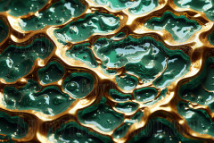 Green & Gold Artistic Graphic Textures Designs