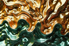 Green & Gold Artistic Graphic Textures Designs