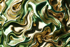 Green & Gold Artistic Graphic Textures Designs