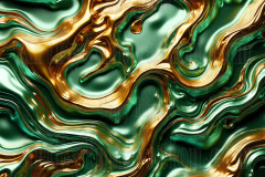 Green & Gold Artistic Graphic Textures Designs