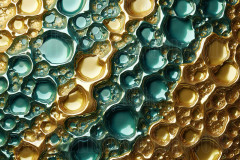 Green & Gold Artistic Graphic Textures Designs