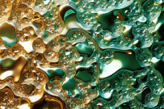 Green & Gold Artistic Graphic Textures Designs