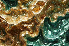 Green & Gold Artistic Graphic Textures Designs