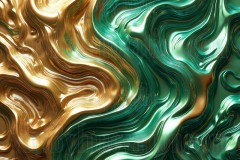 Green & Gold Artistic Graphic Textures Designs