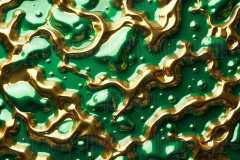 Green & Gold Artistic Graphic Textures Designs