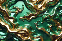 Green & Gold Artistic Graphic Textures Designs